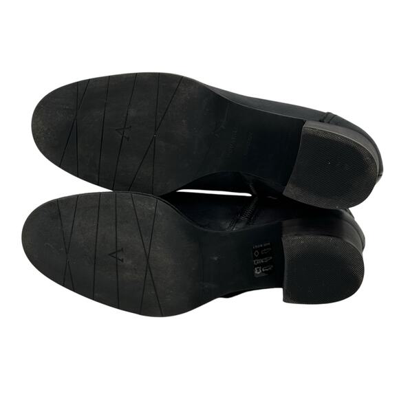 Aquatalia Waterproof Ankle Block Heel Boot Women's 7 Black Elastic Panel Zip Up - Picture 7 of 11